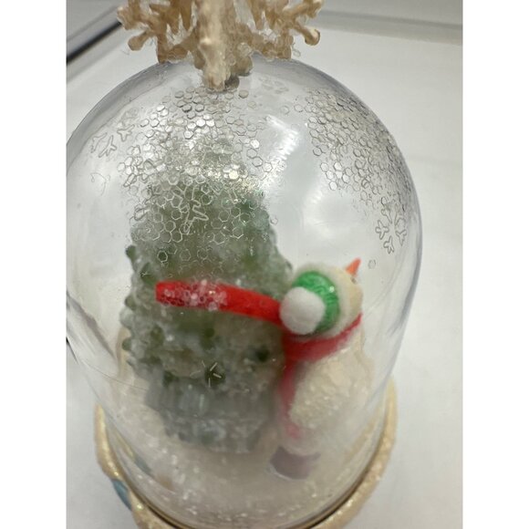 Hallmark Keepsake Snowman Skating A Cool Holiday Ornament Motion Sound Globe - Picture 10 of 12